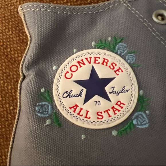 Women's CONVERSE All Star Chuck Taylor HI-TOP Blue Jean Denim Sneakers 12.5 - Picture 8 of 9